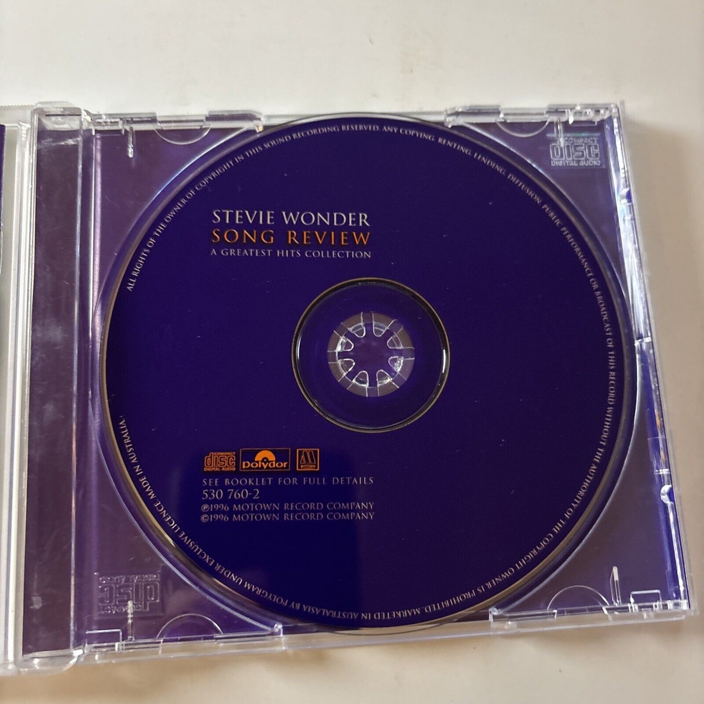 Stevie Wonder - Song Review: A Greatest Hits Collection (CD, 2000)