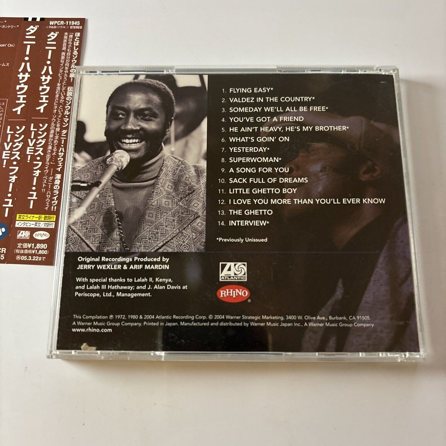 Donny Hathaway - These Songs For You Live! (CD, 2004) Japan Obi Wpcr-11945