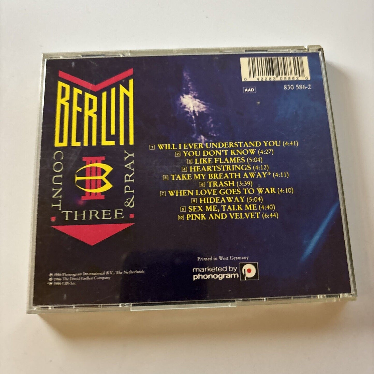 Berlin - Count Three & Pray (CD, 1986)
