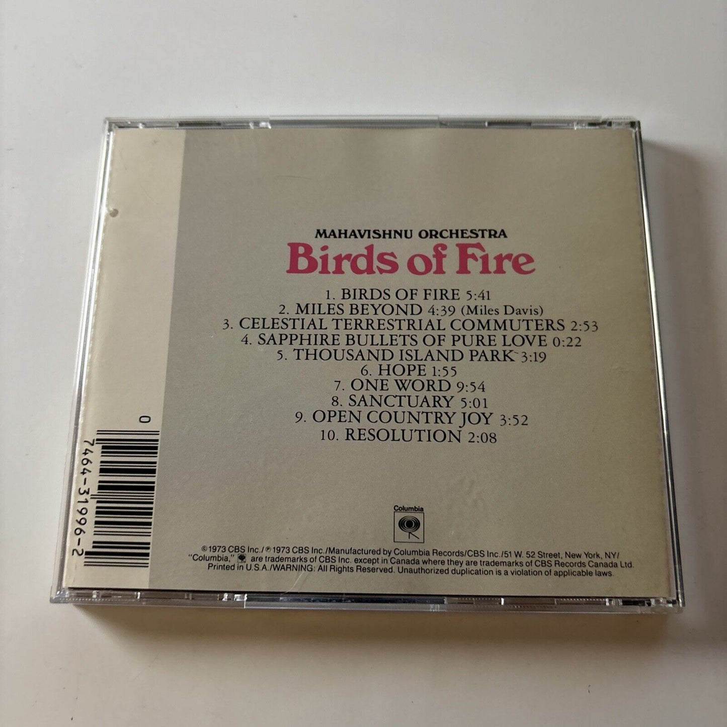 Mahavishnu Orchestra - Birds of Fire (CD, 2000) Ck-31996