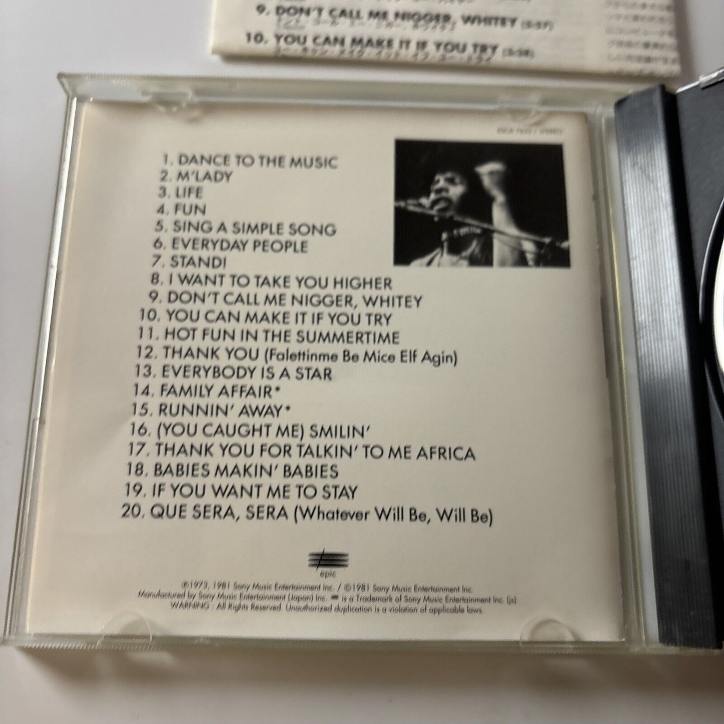 Sly & The Family Stone - Anthology (CD, 1981) Japan Esca-7633