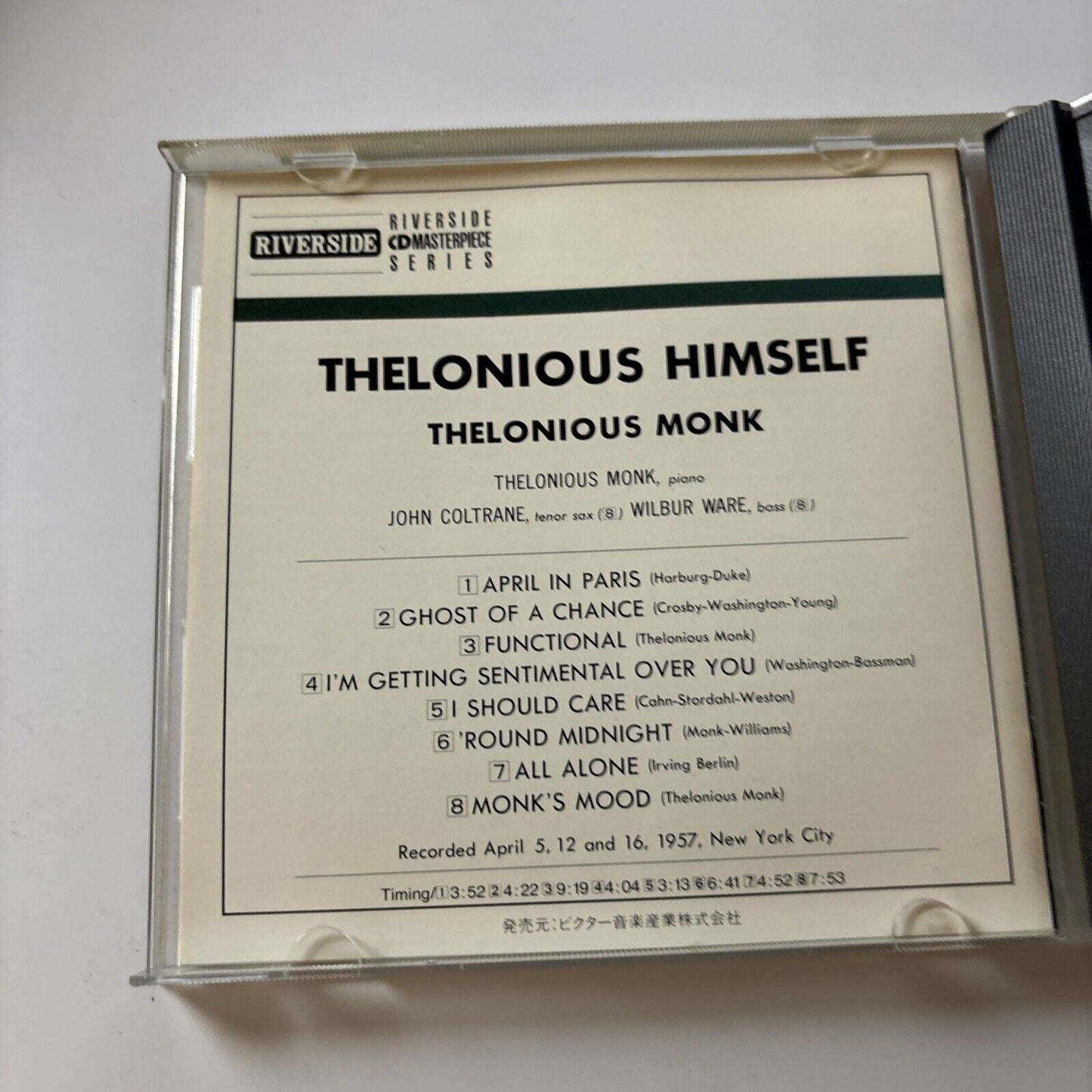 Thelonious Monk - Thelonious Himself (CD, 1986) Japan Vdj-1537