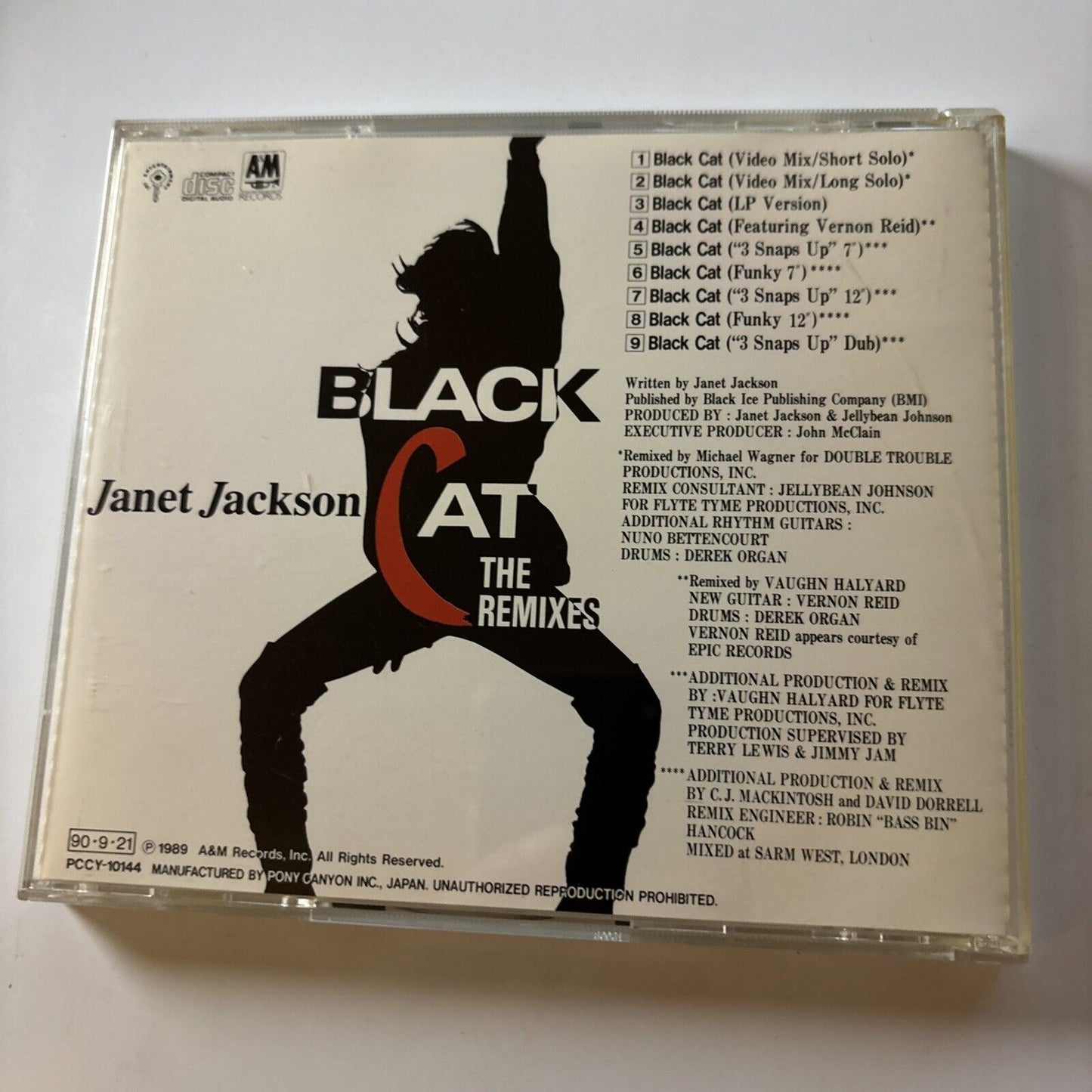 Janet Jackson - Black Cat The Remixes (CD, 1989) Japan Pccy-10144
