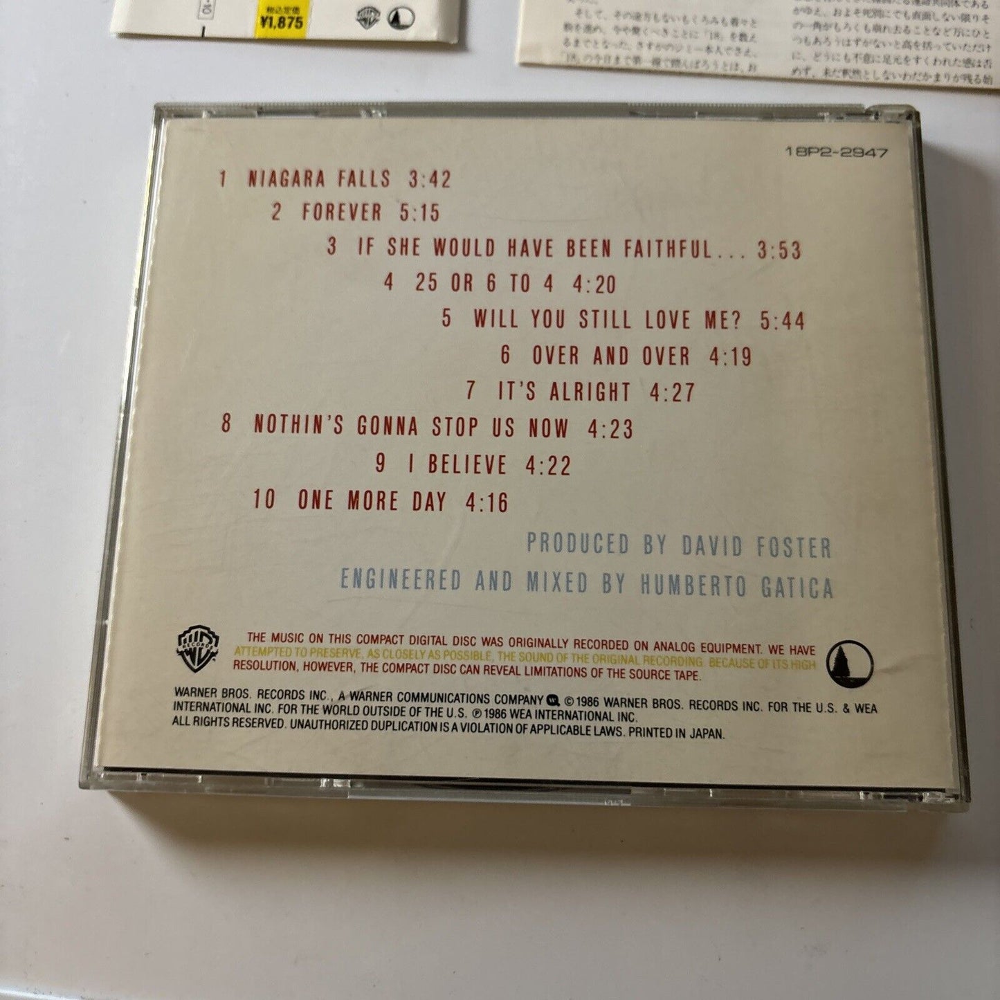 Chicago - 18 (CD, 1986) Obi Japan 18p2-2947