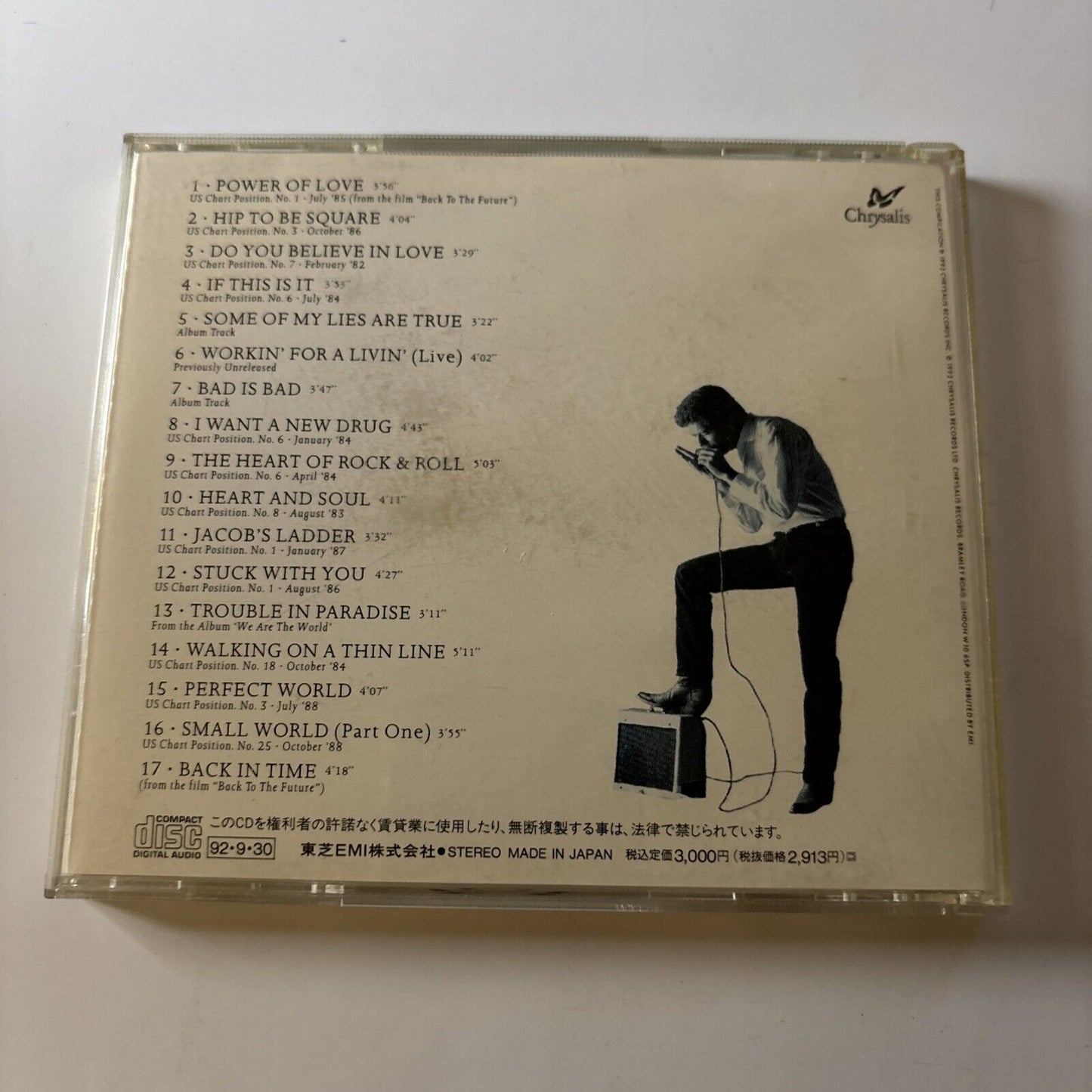 The Best Of Huey Lewis And The News (CD, 1992) Japan Tocp-7395