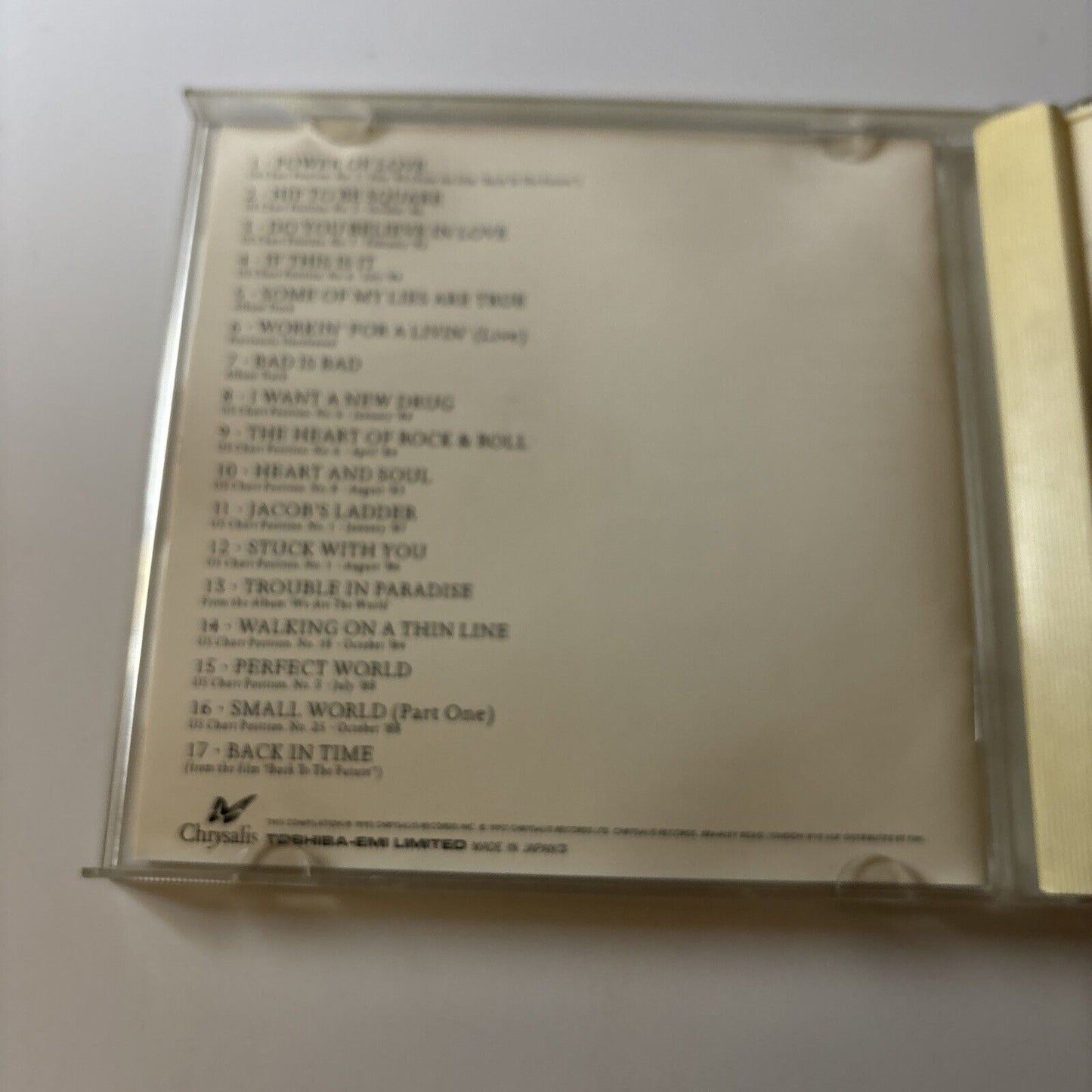 The Best Of Huey Lewis And The News (CD, 1992) Japan Tocp-7395