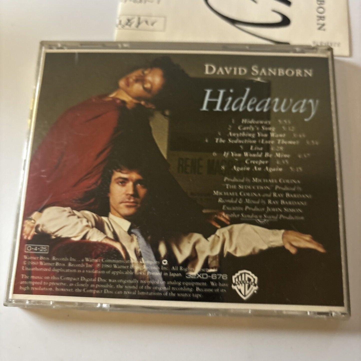David Sanborn - Hideaway (CD, 2000) 32xd-676 Japan
