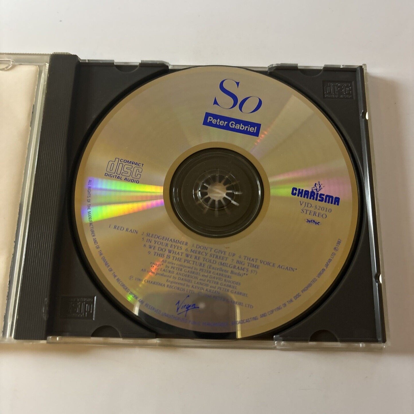 Peter Gabriel - So (CD, 1986) Japan Vjd-32010