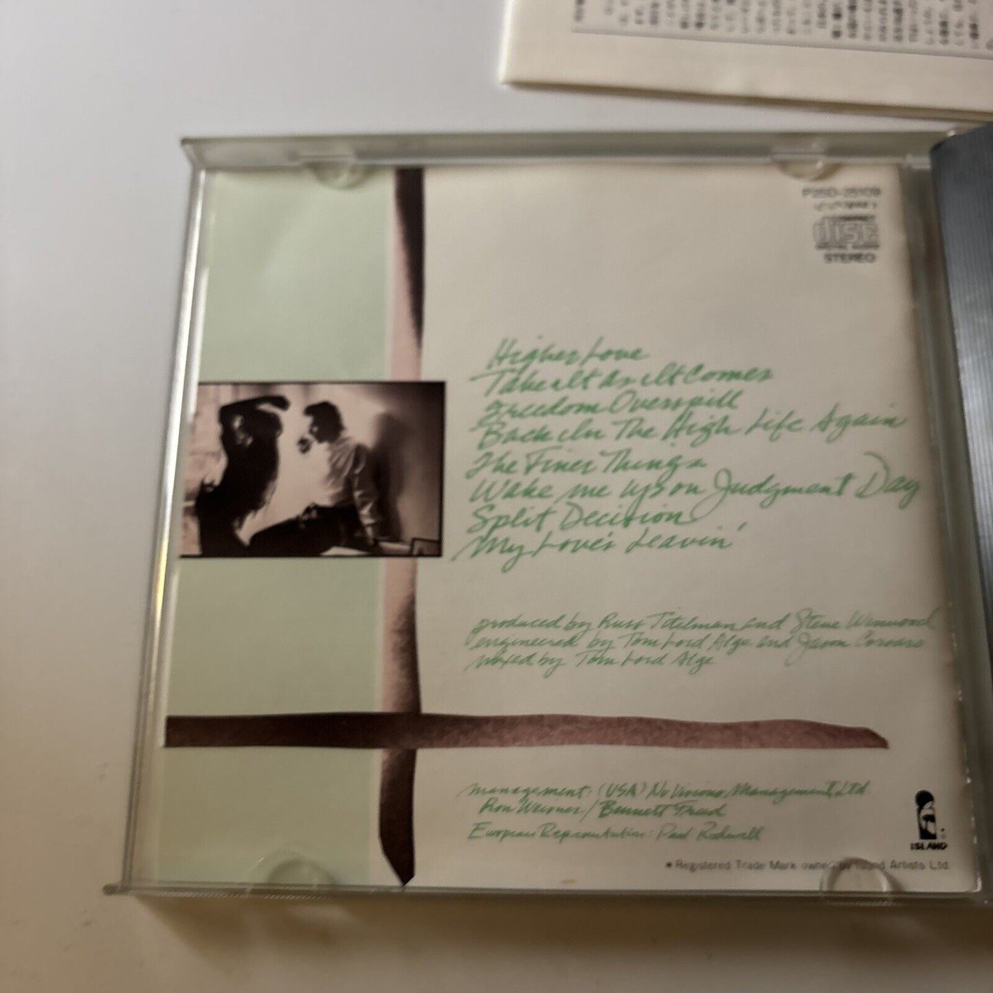 Steve Winwood - Back In The High Life (CD, 1986) Japan P25d-25109