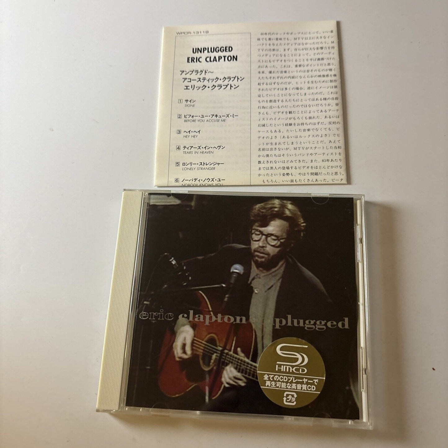 Eric Clapton - Unplugged (CD, SHM, 1992) Japan Wpcr-13119
