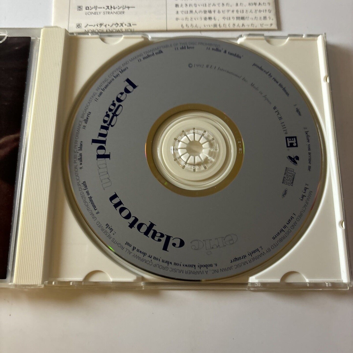 Eric Clapton - Unplugged (CD, SHM, 1992) Japan Wpcr-13119