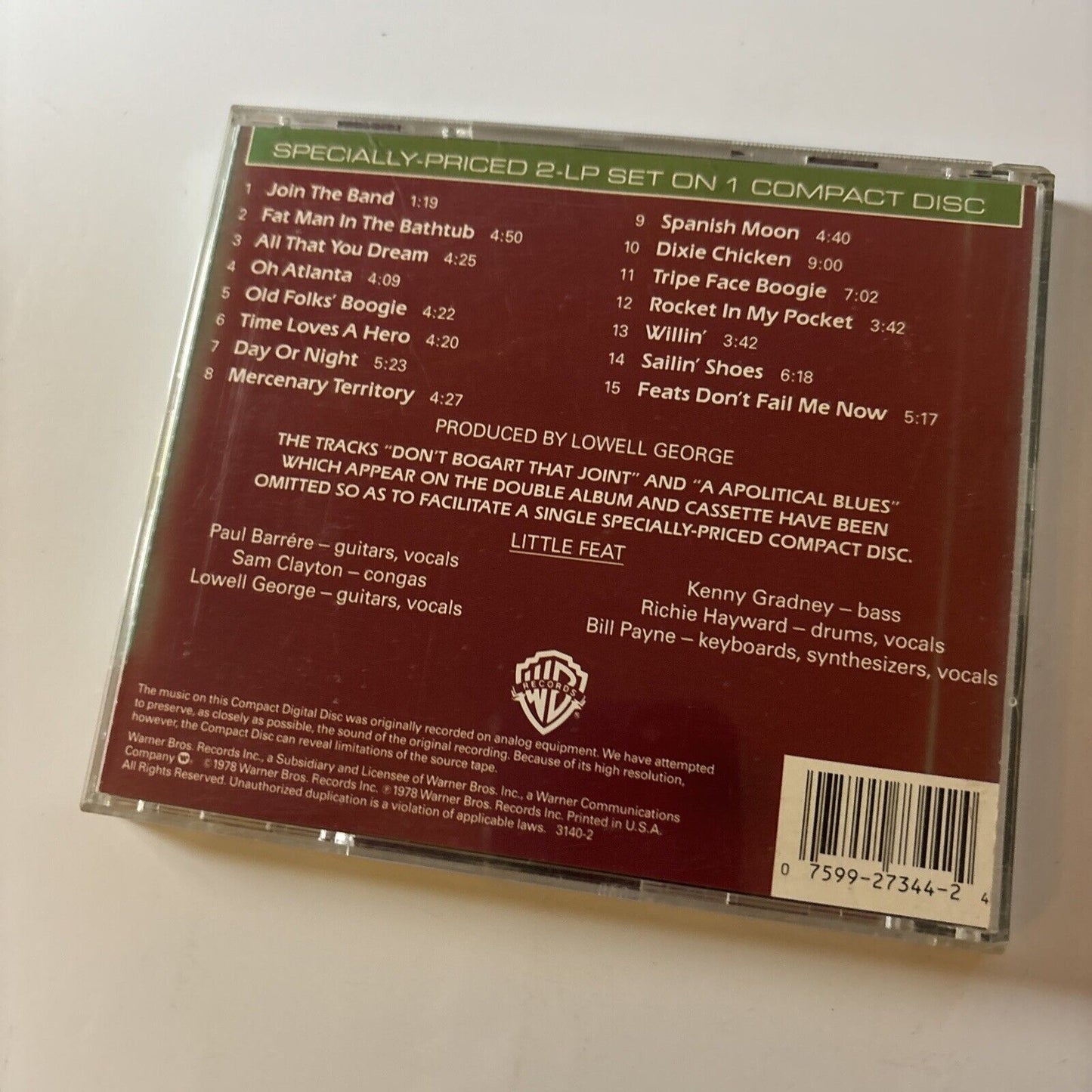 Little Feat - Waiting for Columbus (CD, 1988 ) 3140-2