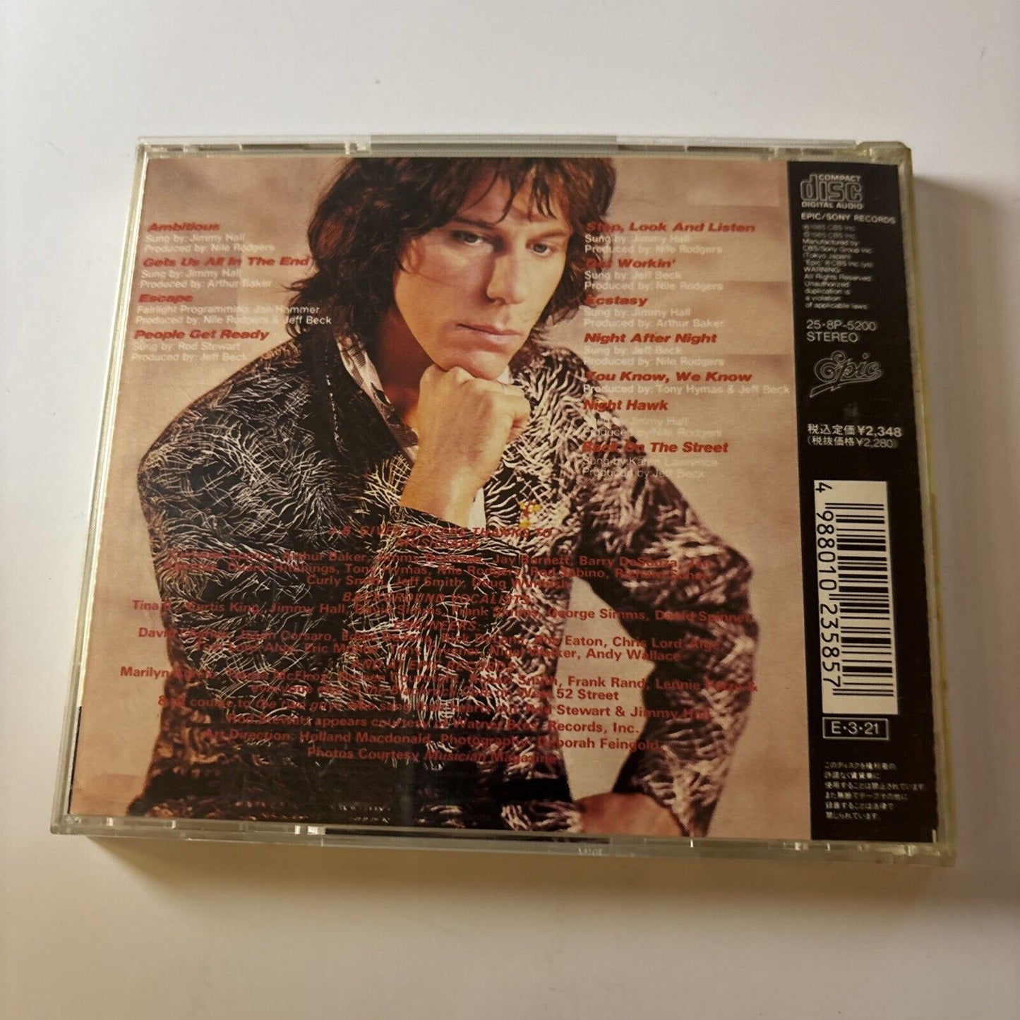 Jeff Beck - Flash (CD, 1985) Japan 25-8p-5200