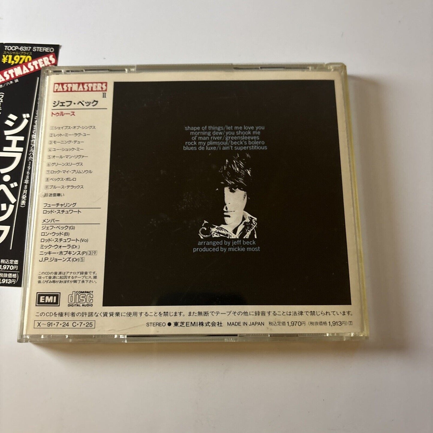 Jeff Beck - Truth (CD, 1991) Japan Tocp-6317 Obi