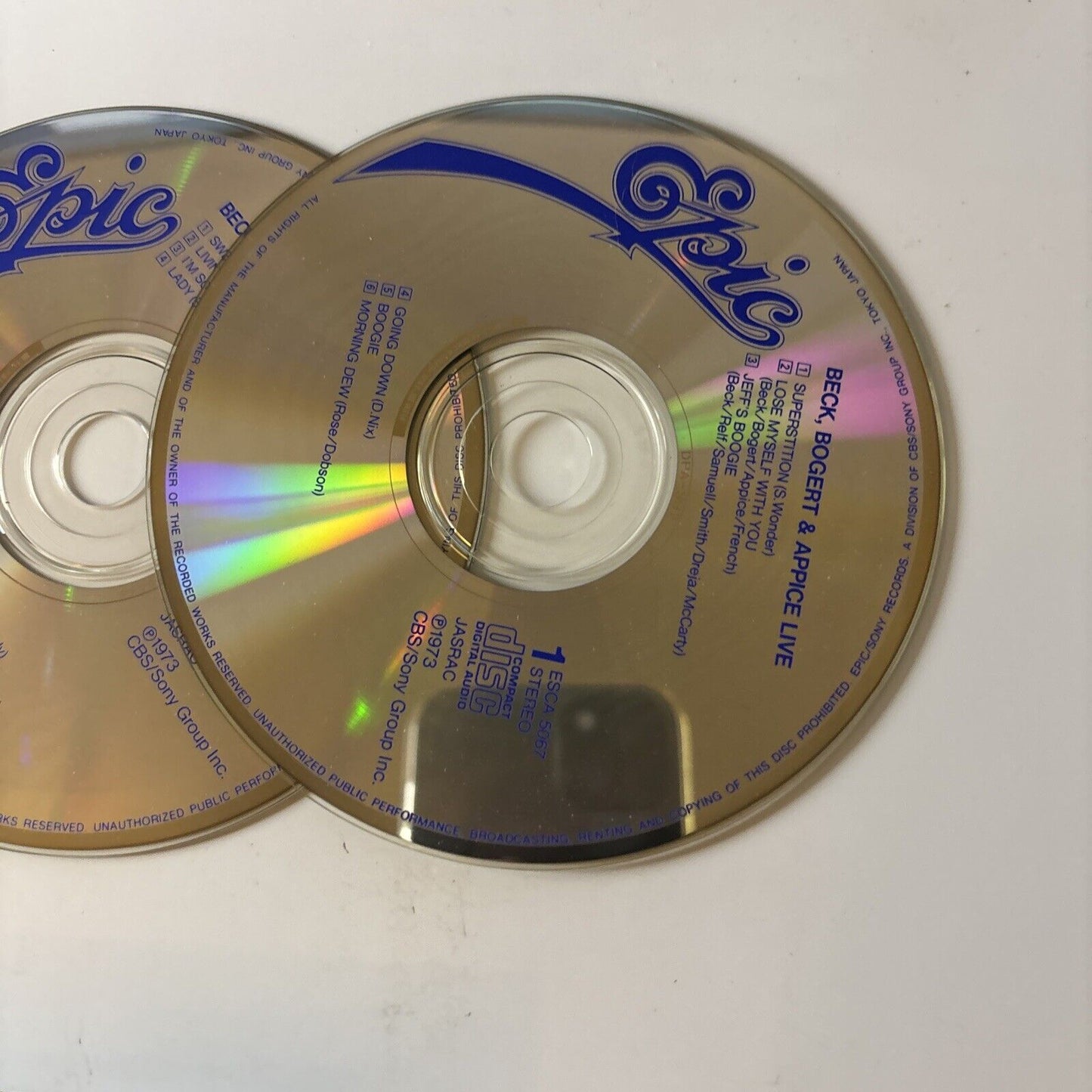 Beck Bogert & Appice Live (CD, 1974) Obi Japan Esca-5067-8
