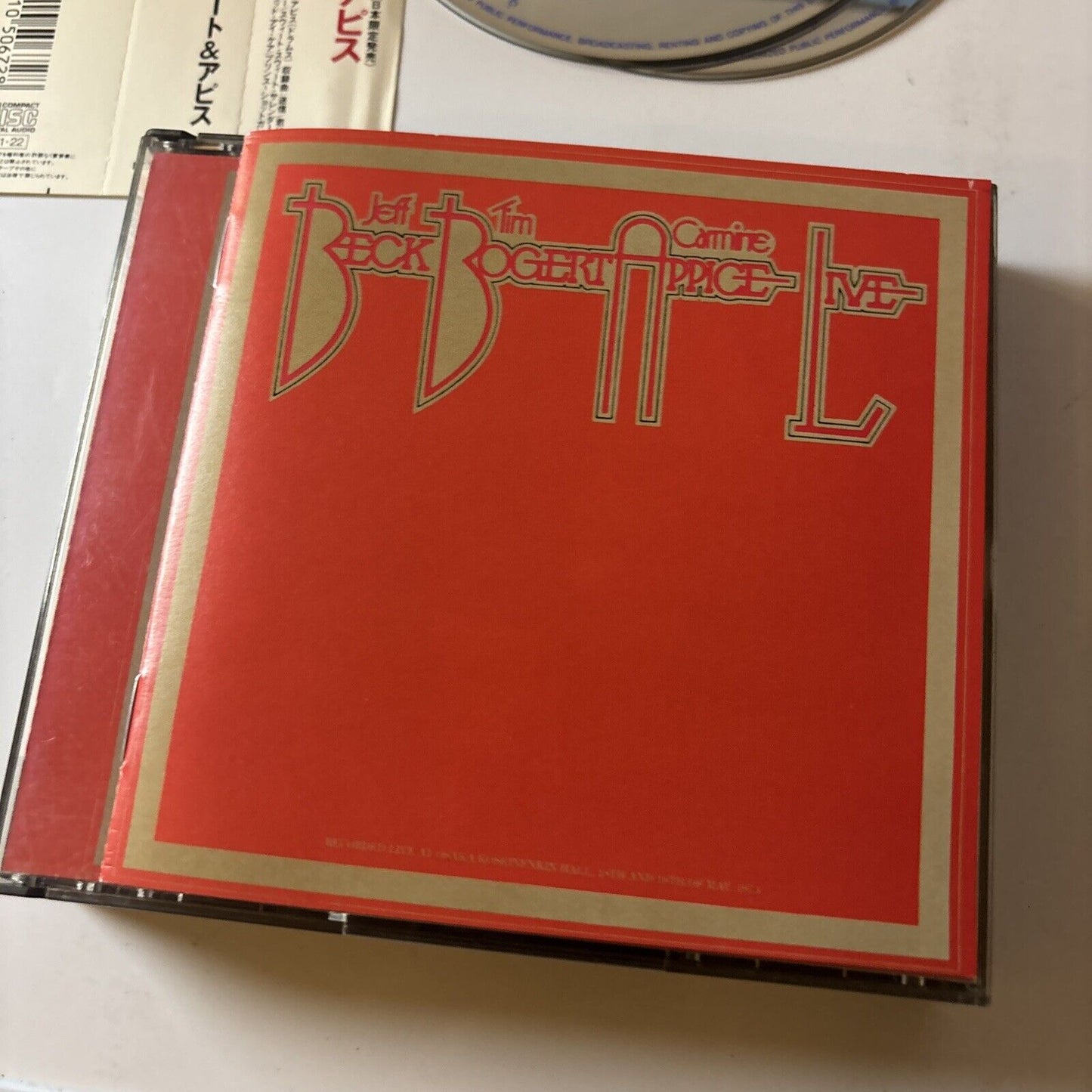 Beck Bogert & Appice Live (CD, 1974) Obi Japan Esca-5067-8