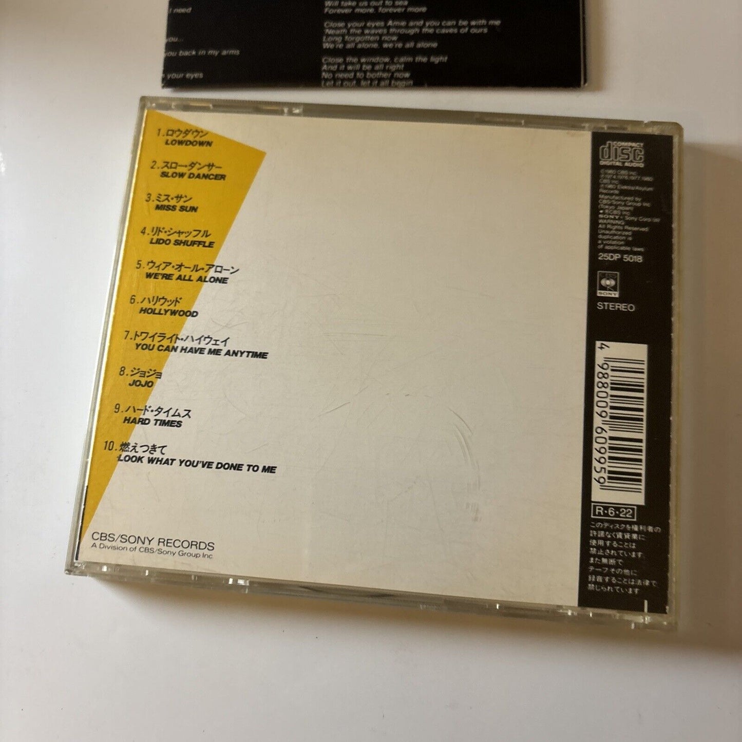 Boz Scaggs - Hits! (CD, 1980) Japan 25dp-5018