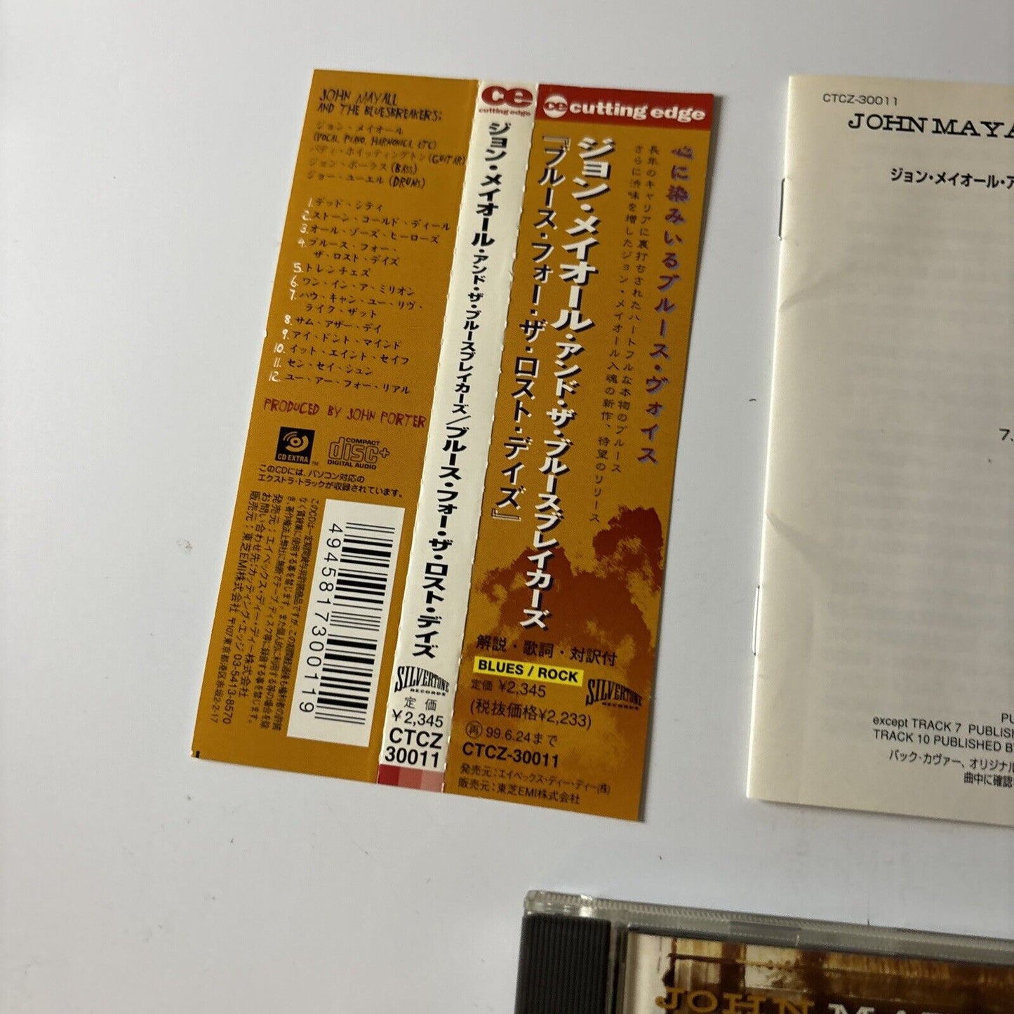 John Mayall And The Blue breakers - Blues For Lost Days (CD 1997) Obi Ctcz-30011