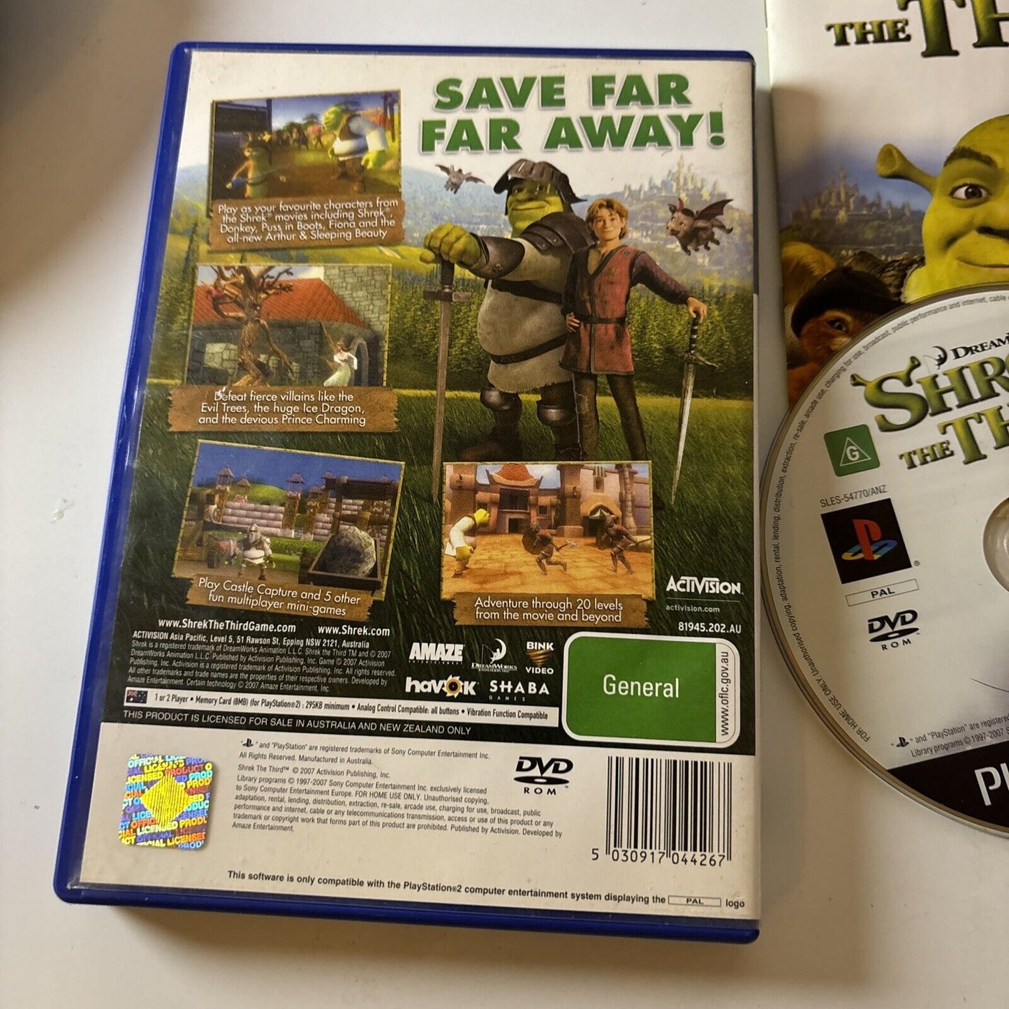 Shrek The Third Sony Playstation 2 PS2 - Manual PAL