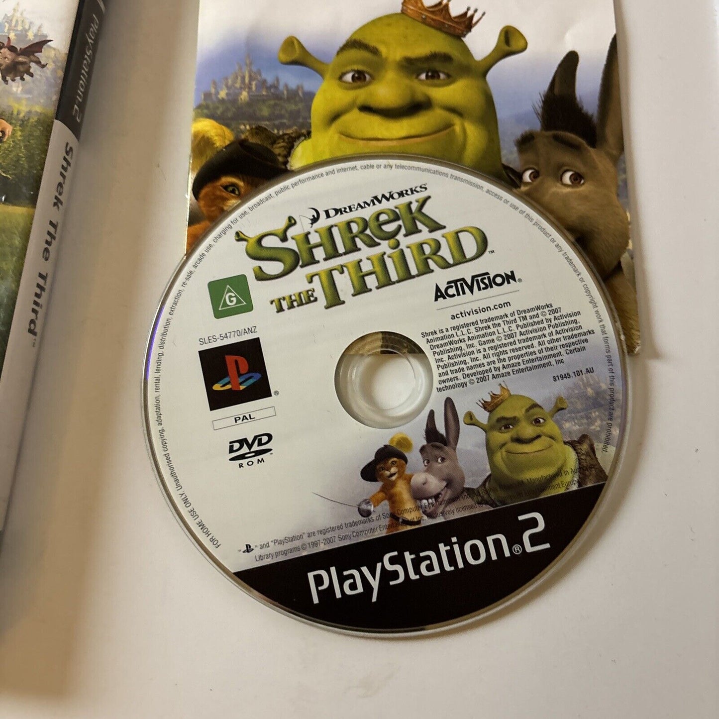 Shrek The Third Sony Playstation 2 PS2 - Manual PAL