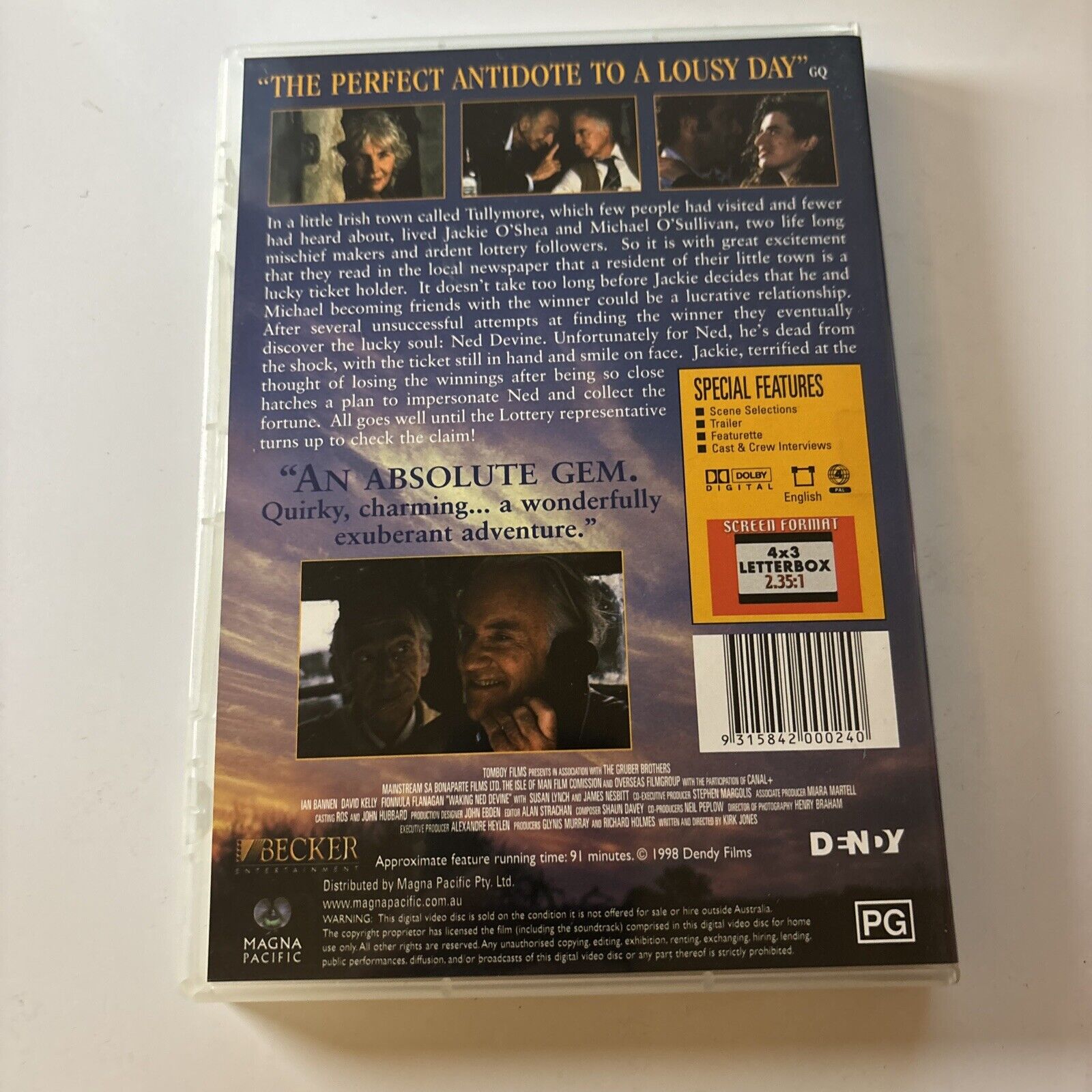 Waking Ned Devine (DVD, 1998) James Nesbitt, Ian Bannen NEW Region 4