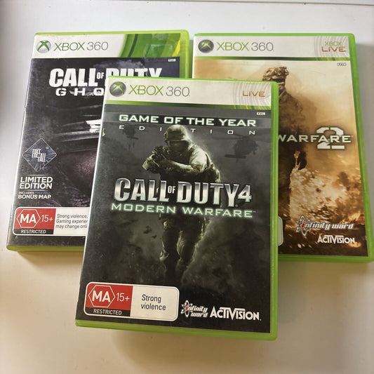 Call Of Duty: 4 Modern Warfare / Ghosts / Modern Warfare 2 Xbox 360 PAL