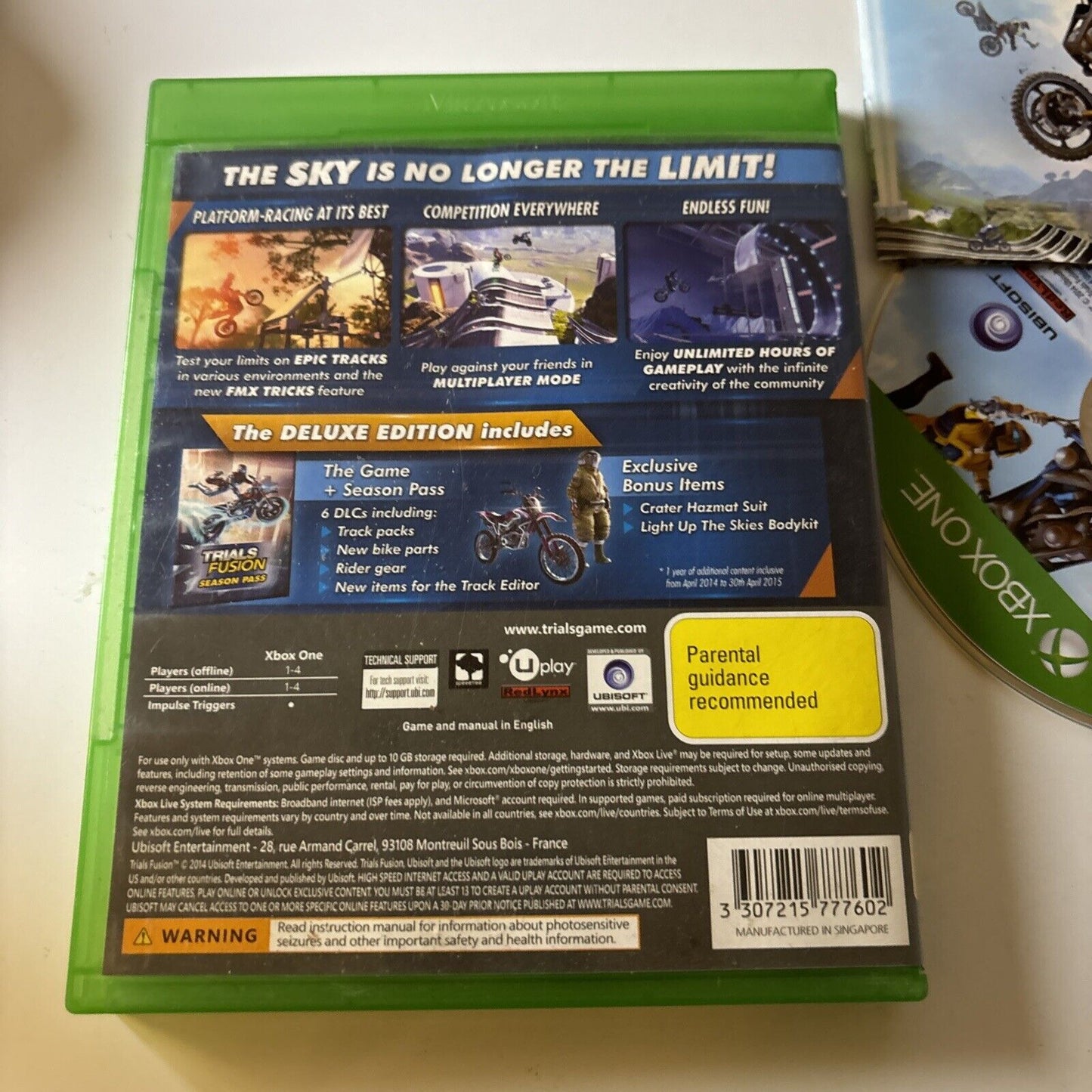 Trials Fusion - Xbox One Manual