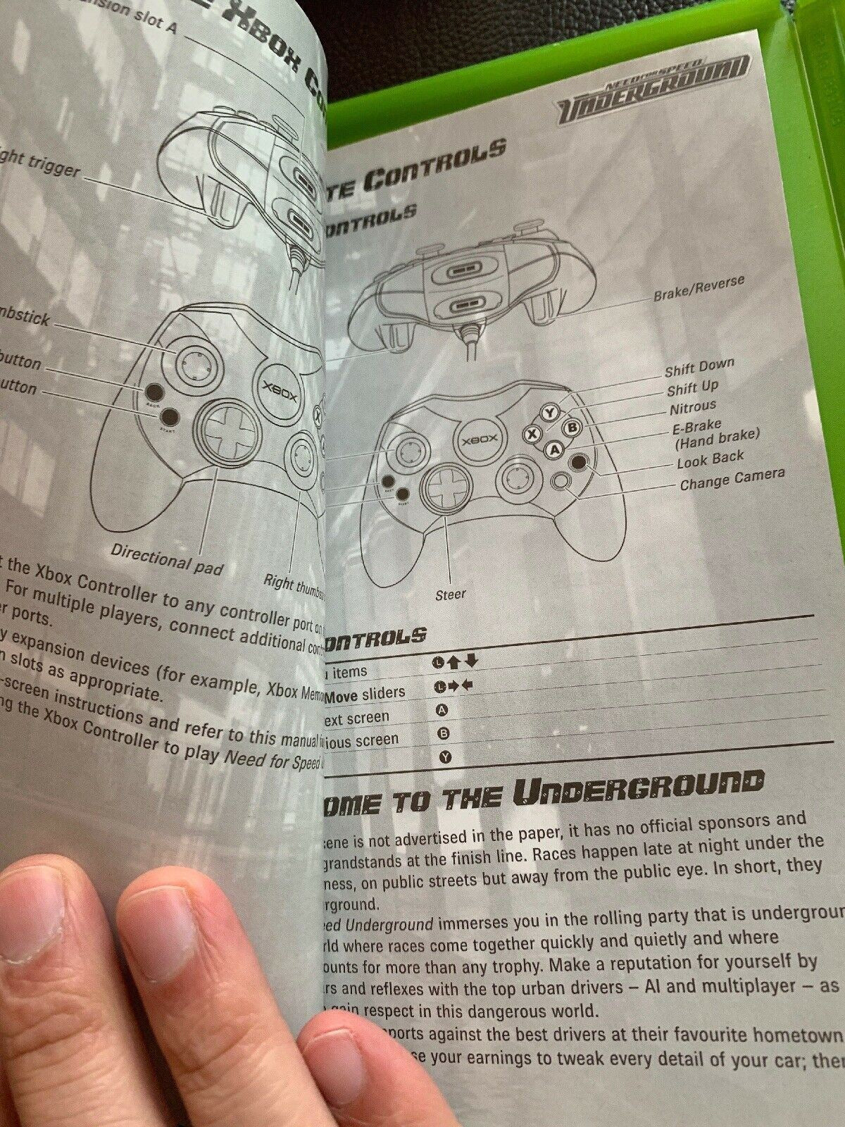 NEED FOR SPEED UNDERGROUND Microsoft Xbox Game PAL + Booklet