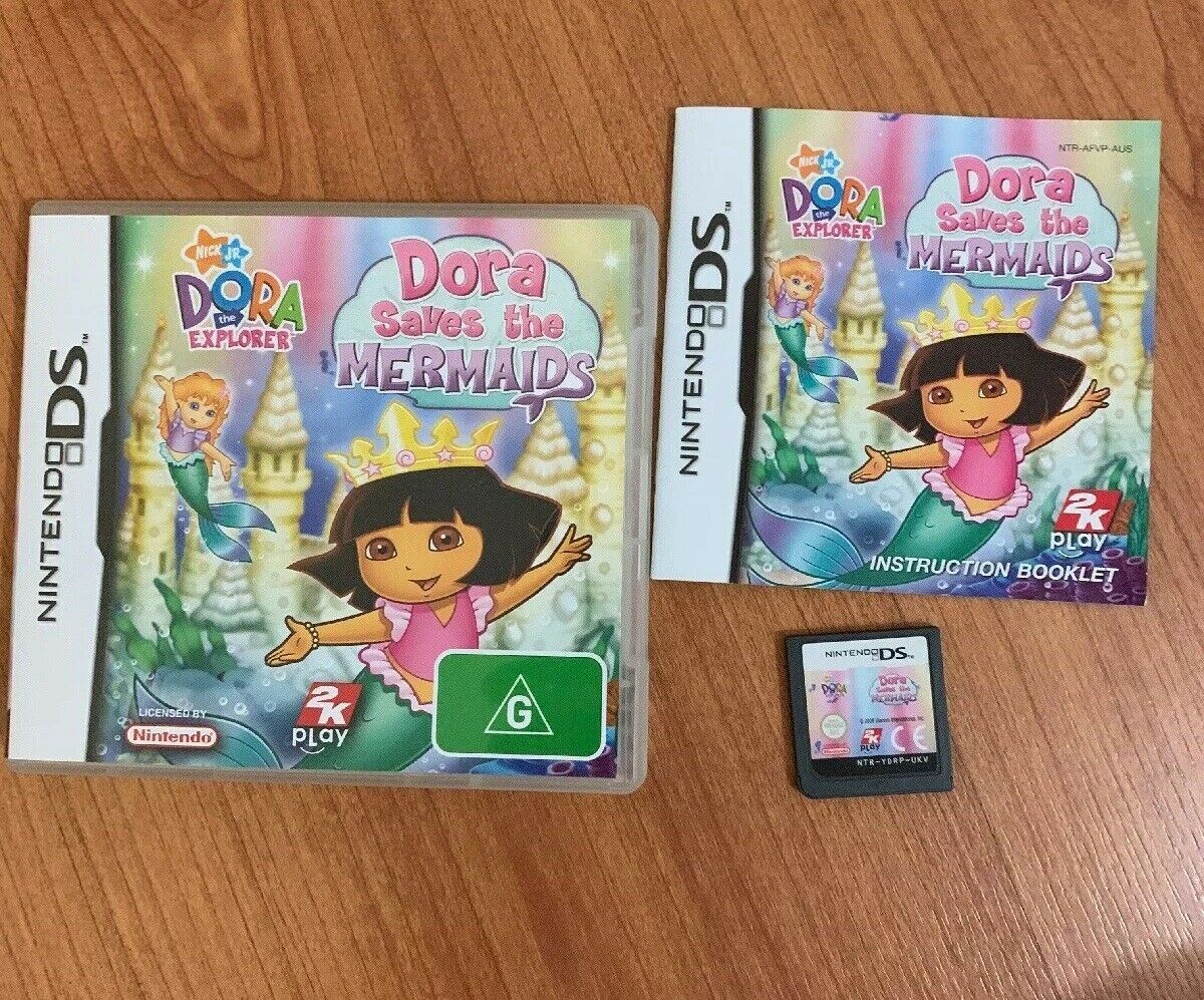 Dora Saves the Mermaids Nintendo DS 3DS Game *Complete With Manual*