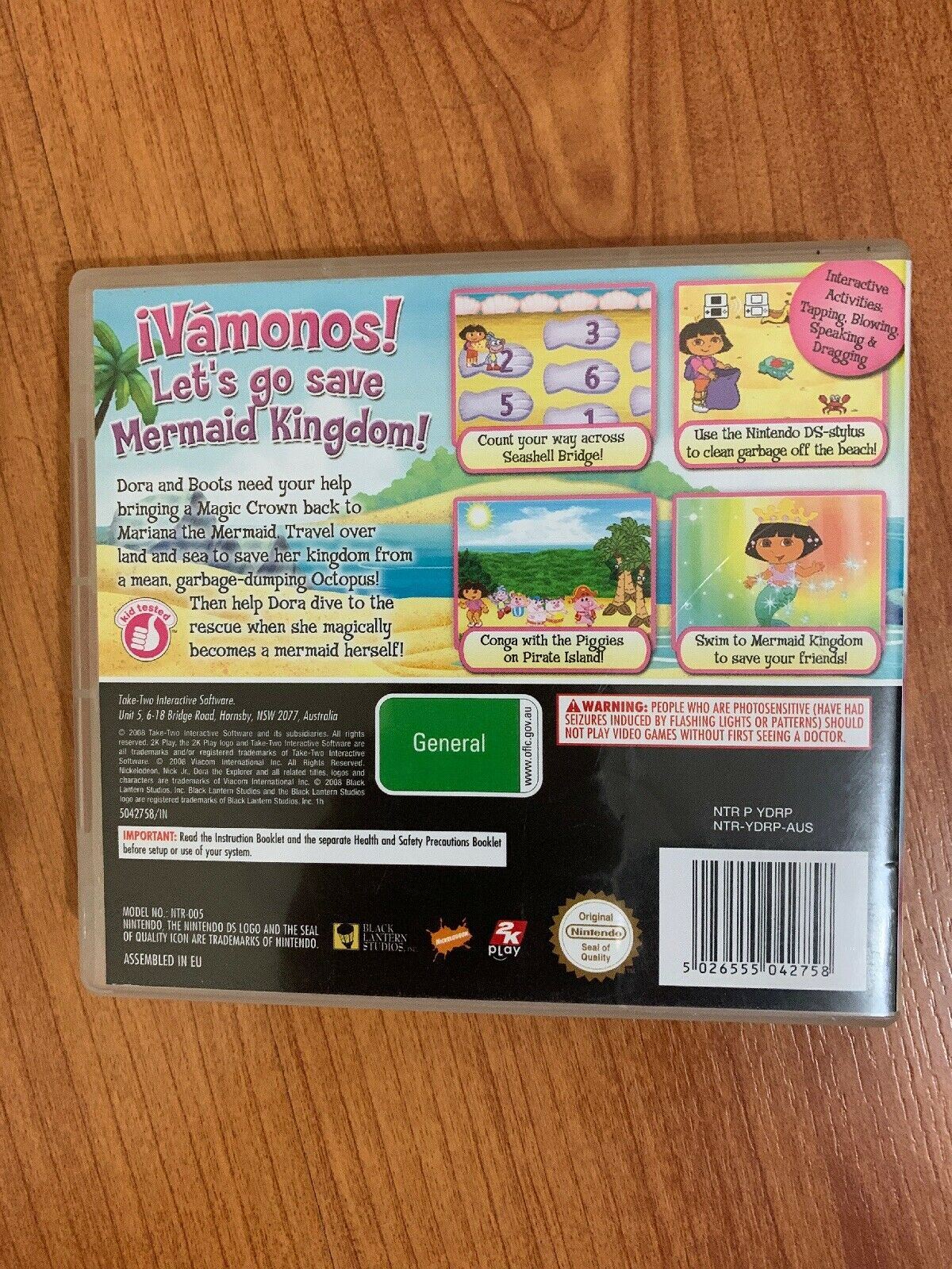 Dora Saves the Mermaids Nintendo DS 3DS Game *Complete With Manual*