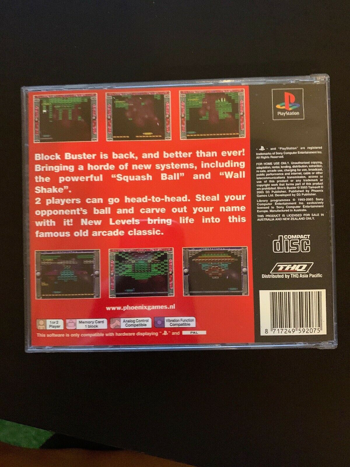 Block Buster PS1 Game With Manual