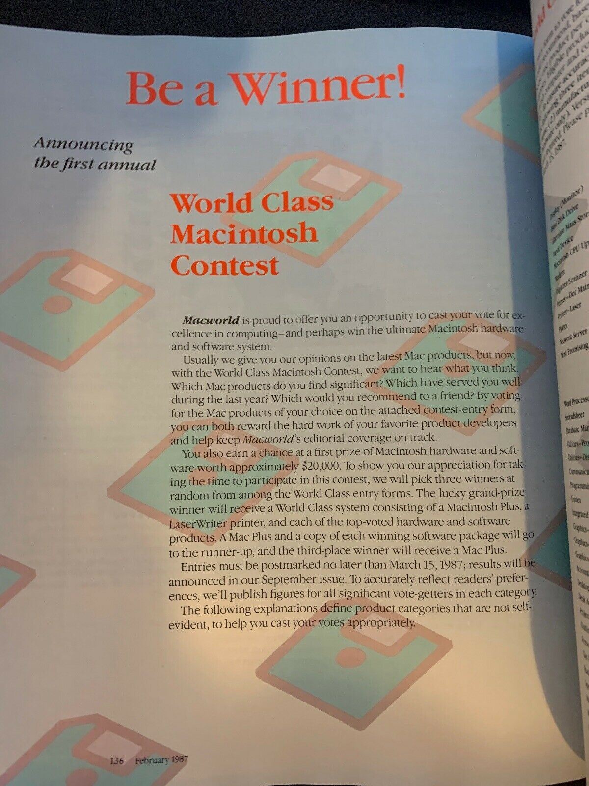 Macworld February 1987 The Macintosh Magazine Laser Fonts Special - Vintage Rare
