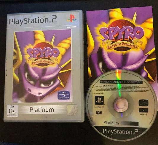 Spyro: Enter The Dragonfly - Playstation PS2 PAL Game with Manual