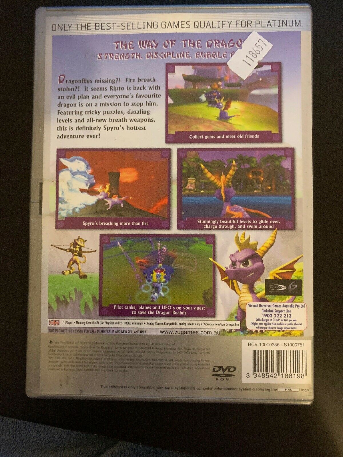 Spyro: Enter The Dragonfly - Playstation PS2 PAL Game with Manual