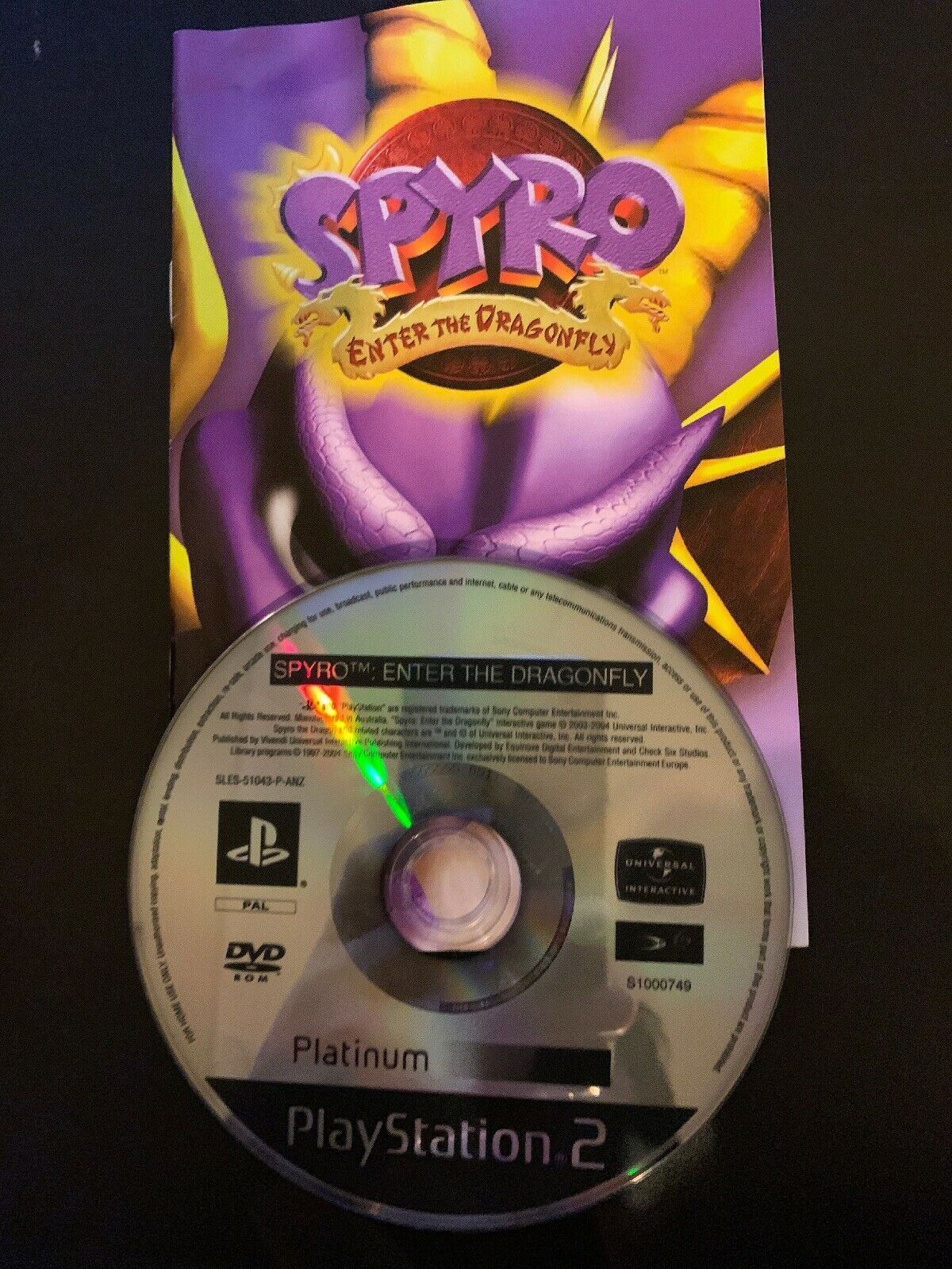 Spyro: Enter The Dragonfly - Playstation PS2 PAL Game with Manual