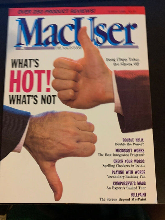 MacUser October 1986 The Macintosh Magazine What's Hot What's Not