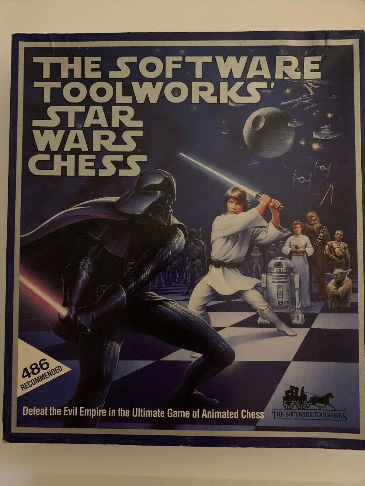 Star Wars Chess - The Software Toolworks Vintage Retro PC Game Complete Box RARE