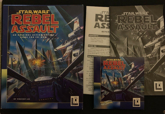 Rebel Assault Star Wars (1993) PC CDROM Game Complete In Big Box