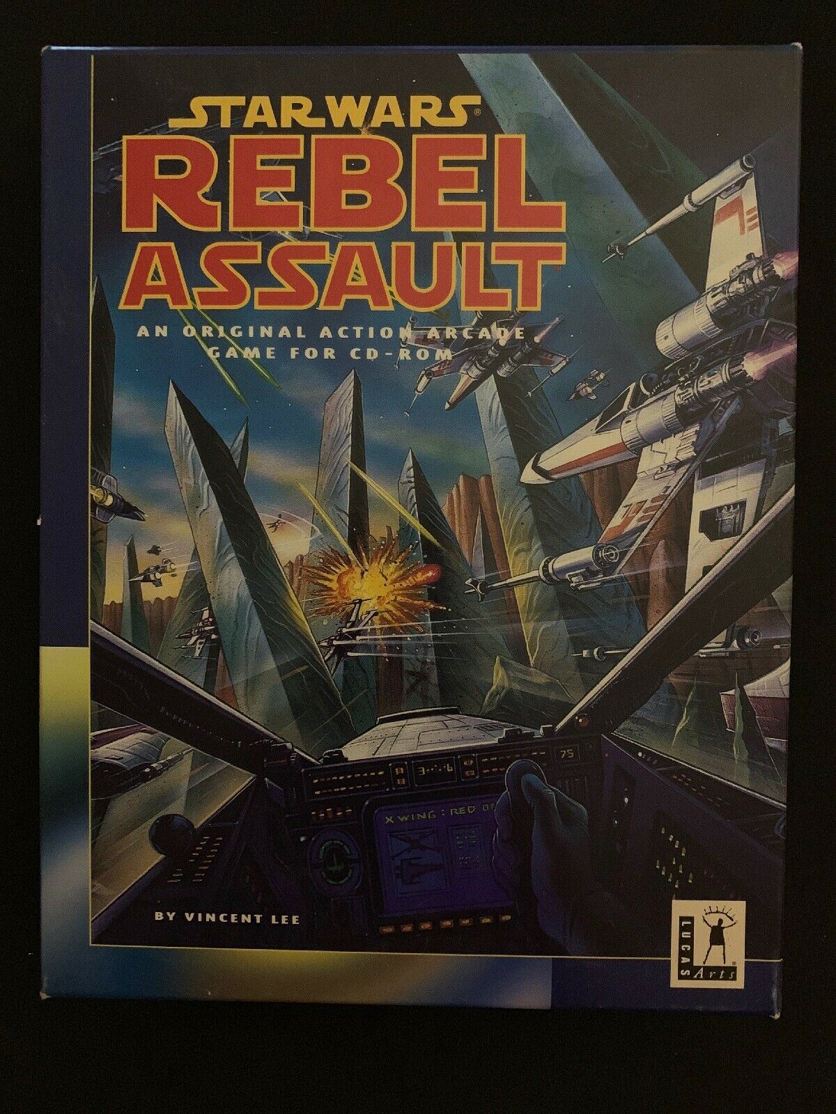 Rebel Assault Star Wars (1993) PC CDROM Game Complete In Big Box