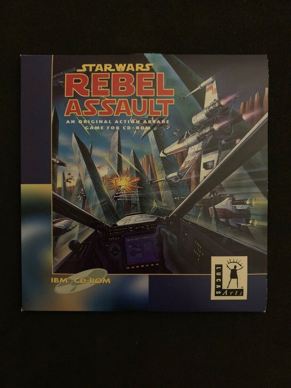 Rebel Assault Star Wars (1993) PC CDROM Game Complete In Big Box