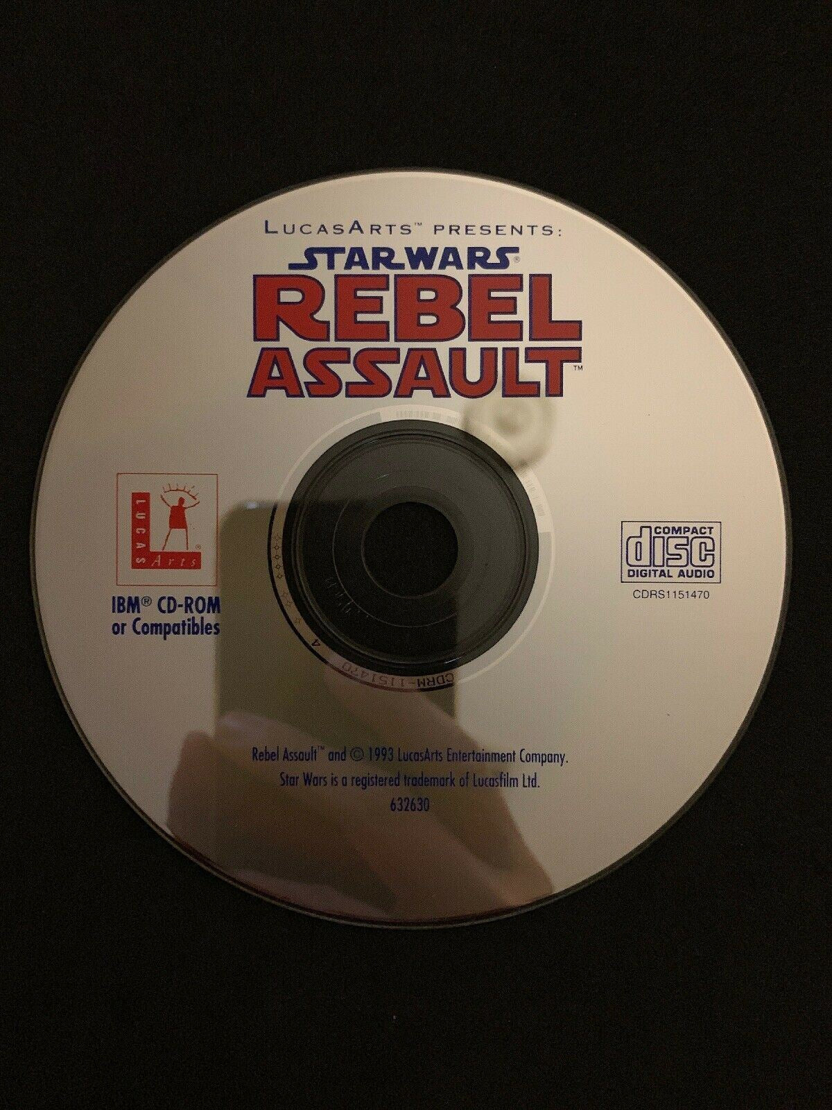 Rebel Assault Star Wars (1993) PC CDROM Game Complete In Big Box