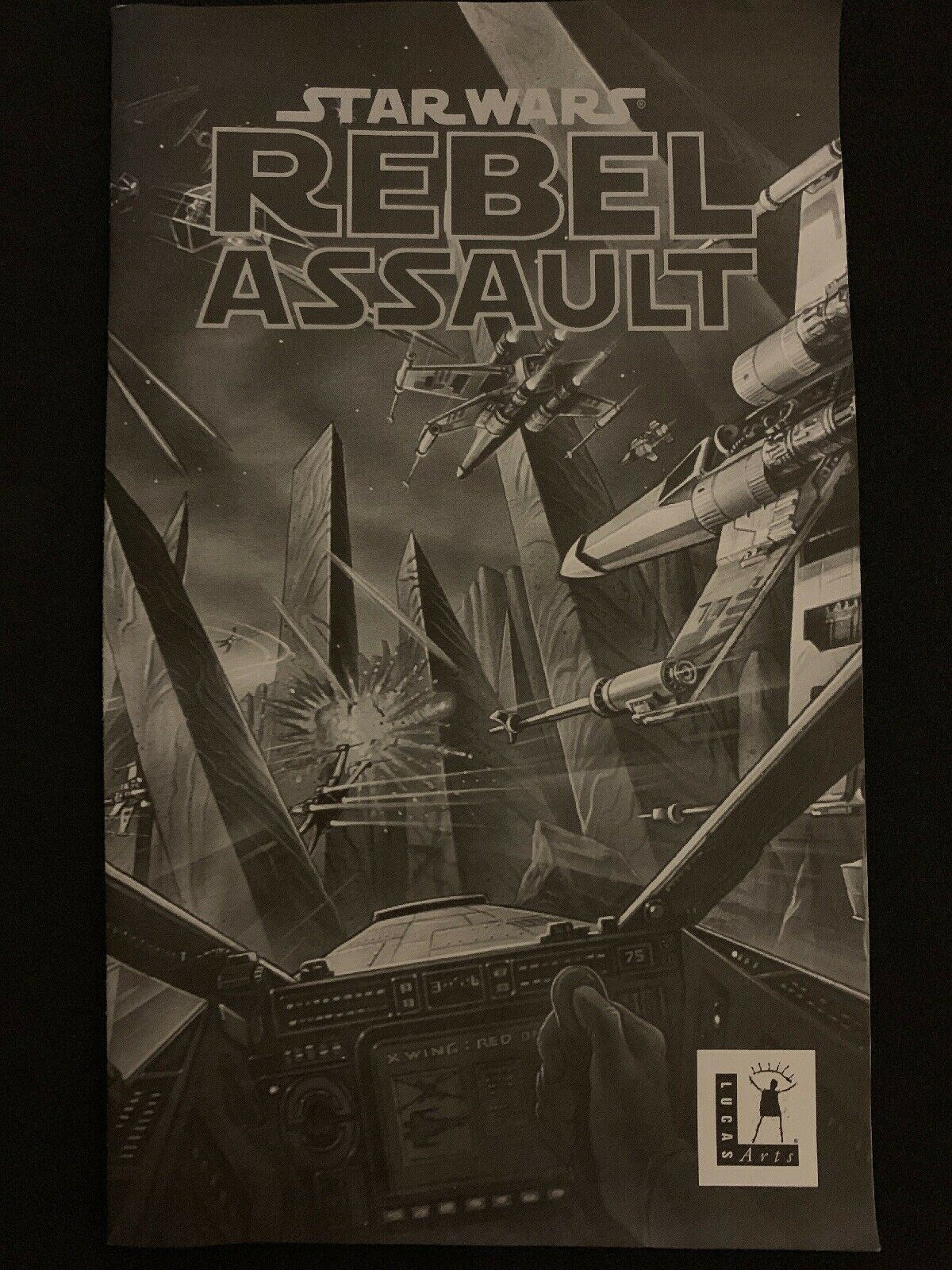 Rebel Assault Star Wars (1993) PC CDROM Game Complete In Big Box