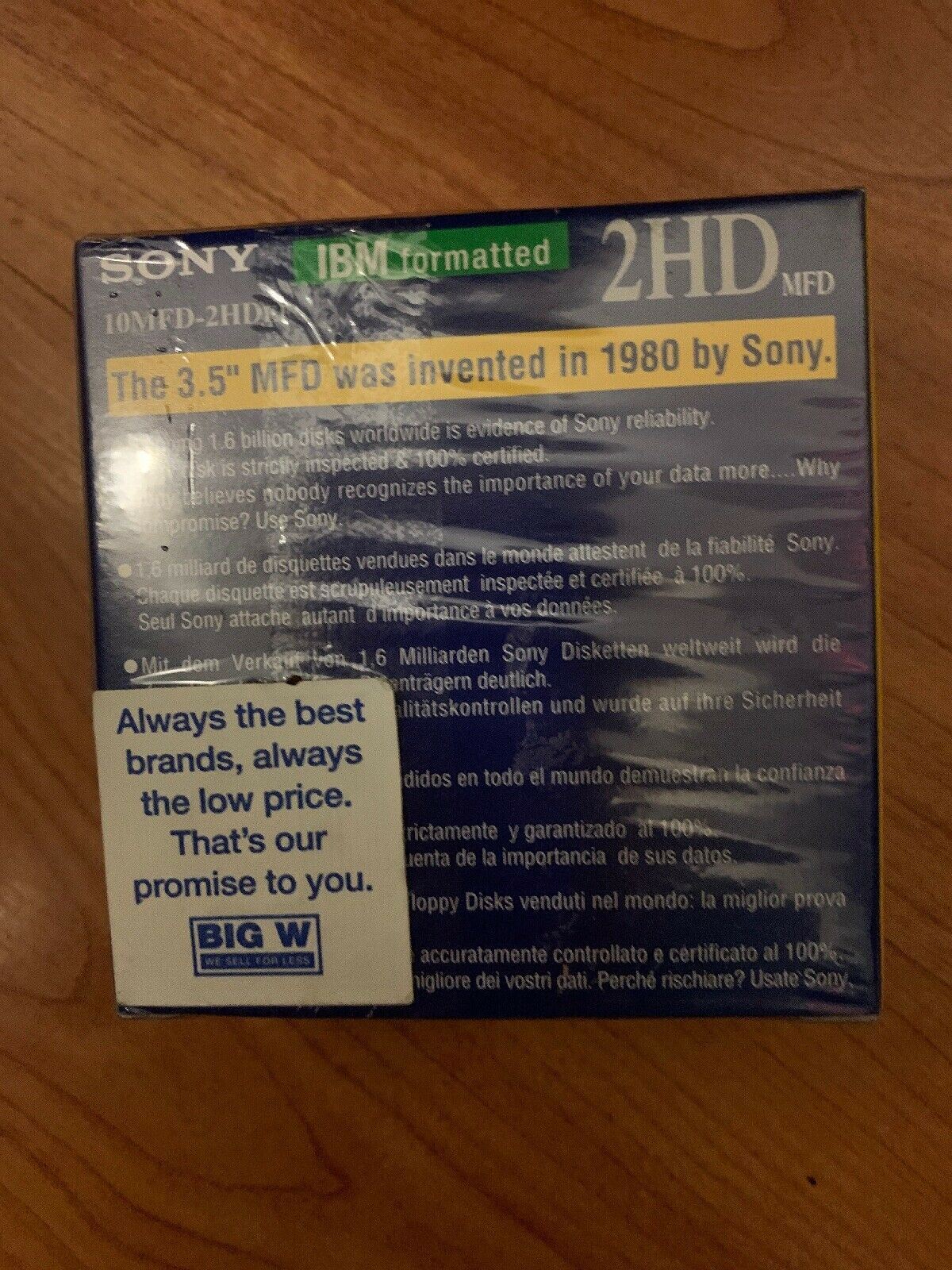 Sony 2HD High Density IBM Formatted 3.5" 1.44MB Micro Floppy Disk | 10 Pack New