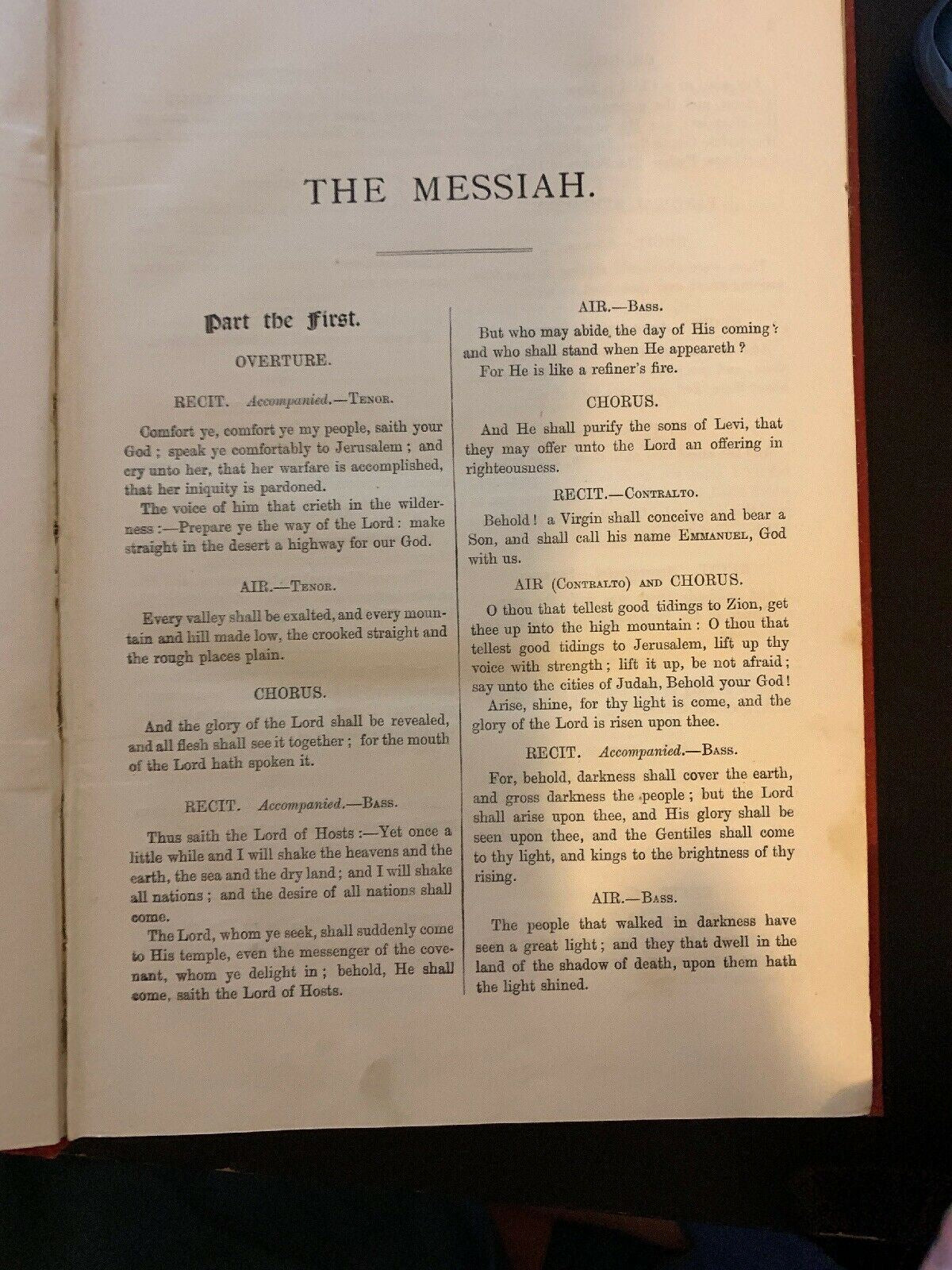 The Messiah Novello's Edition 1903 Hardback Edition