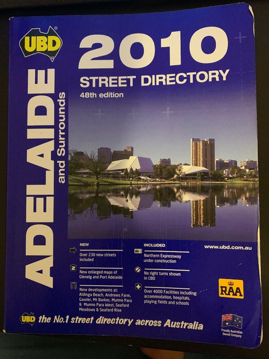 UBD 2010 Adelaide Street Directory 48th Edition