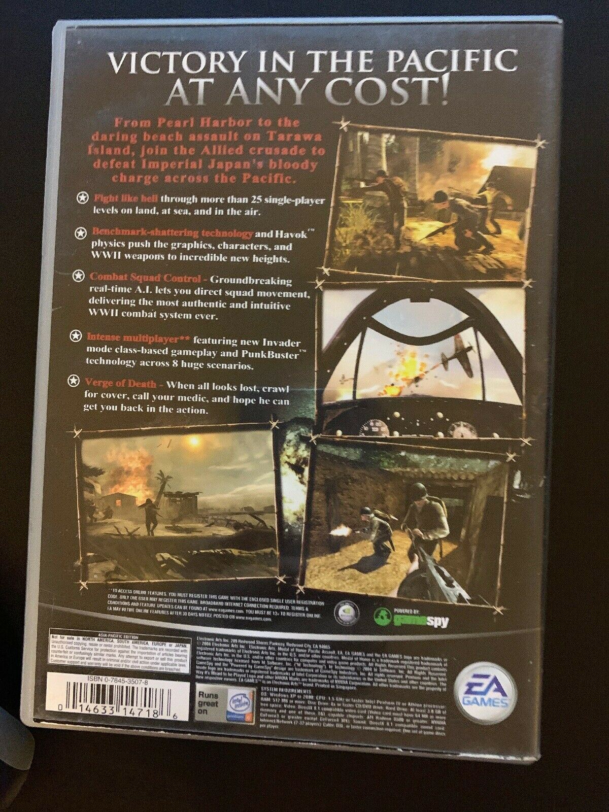 Medal of Honor: Pacific Assault (PC, 2004) complete With Manual