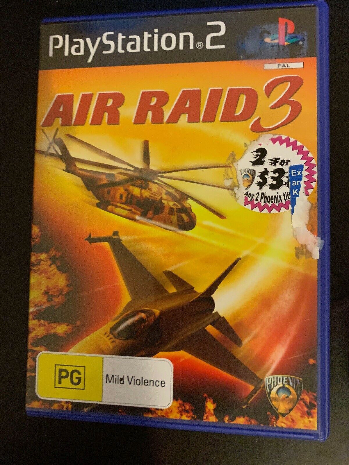 AIR RAID 3 (SONY PS2 GAME, PG) With Manual