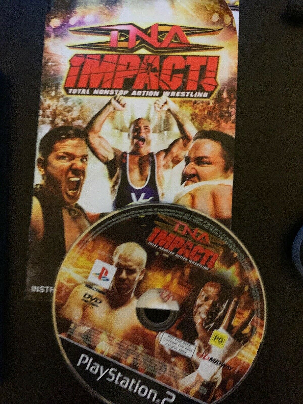 TNA IMPACT TOTAL NONSTOP ACTION WRESTLING PAL PlayStation 2 PS2 With Manual