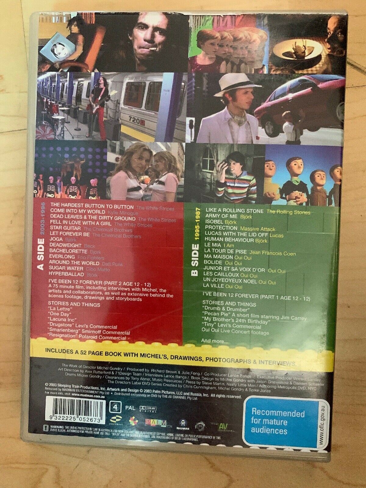 The Work Of Director Michael Gondry (DVD, 2006) - Region 4 With 52 Page Book