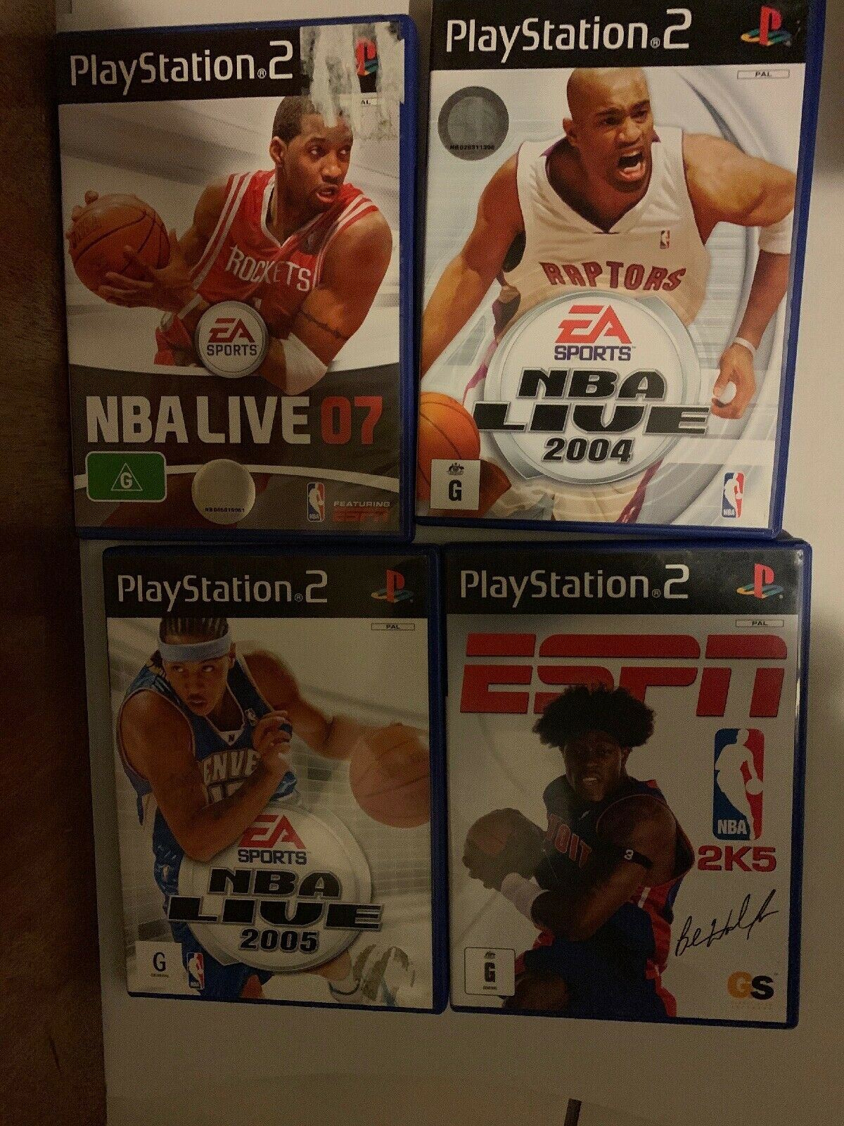 4x NBA PS2 Games - NBA Live 2005, ESPN 2K5, NBA Live 2005, NBA Live 07